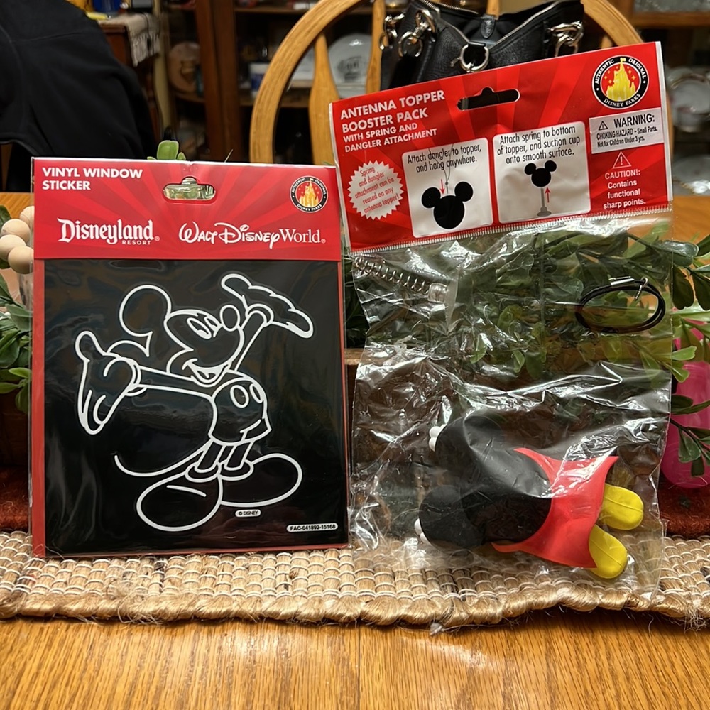 Disney Mickey Mouse Vinyl Window Sticker and Antenna Topper